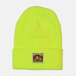 Cuffed Knit Beanie - Safety Yellow